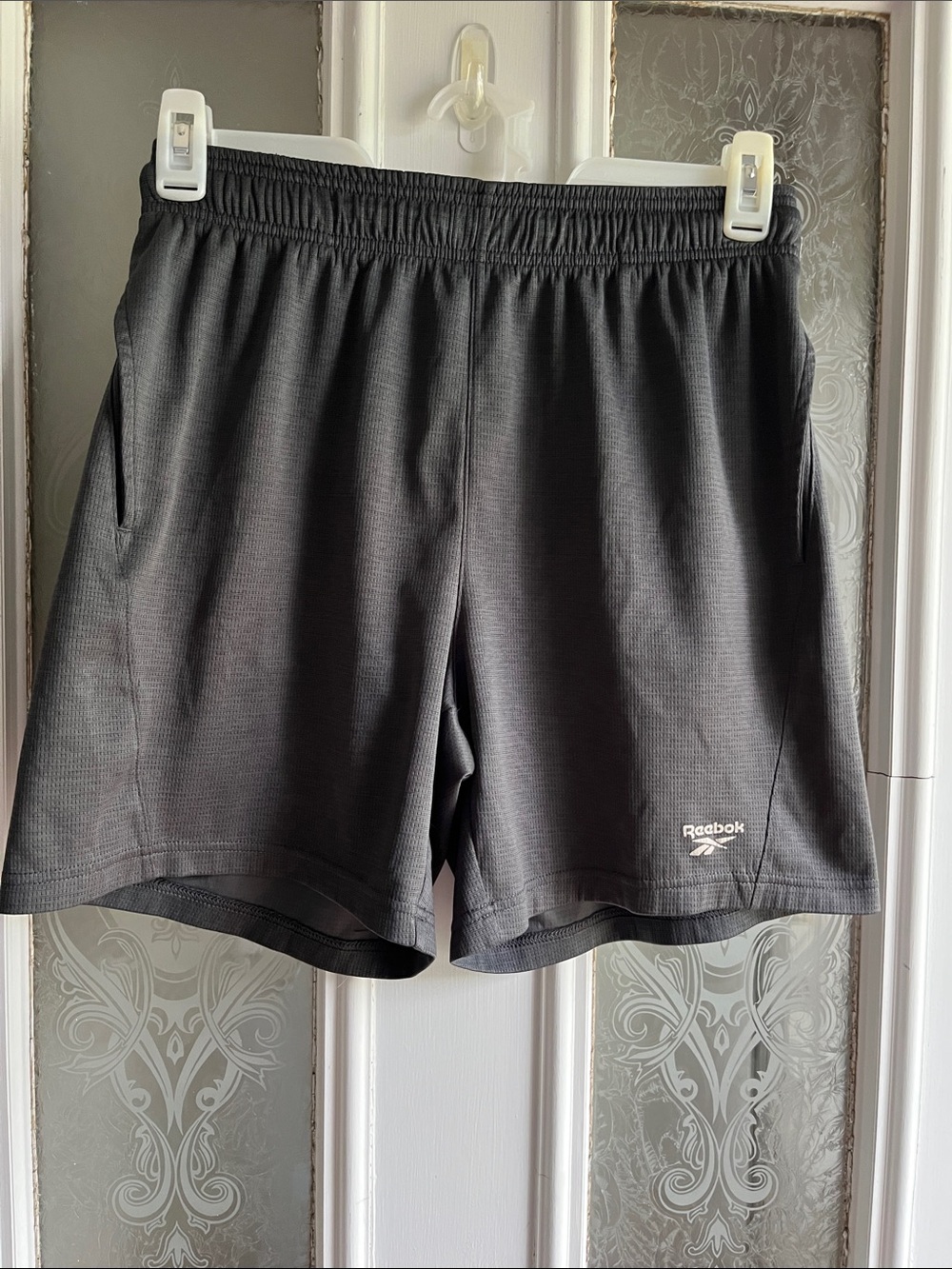 Reebok Men's Dark Gray Performance Athletic Shorts